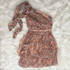 MM Couture By Miss Me One Shoulder Ruffle Dress